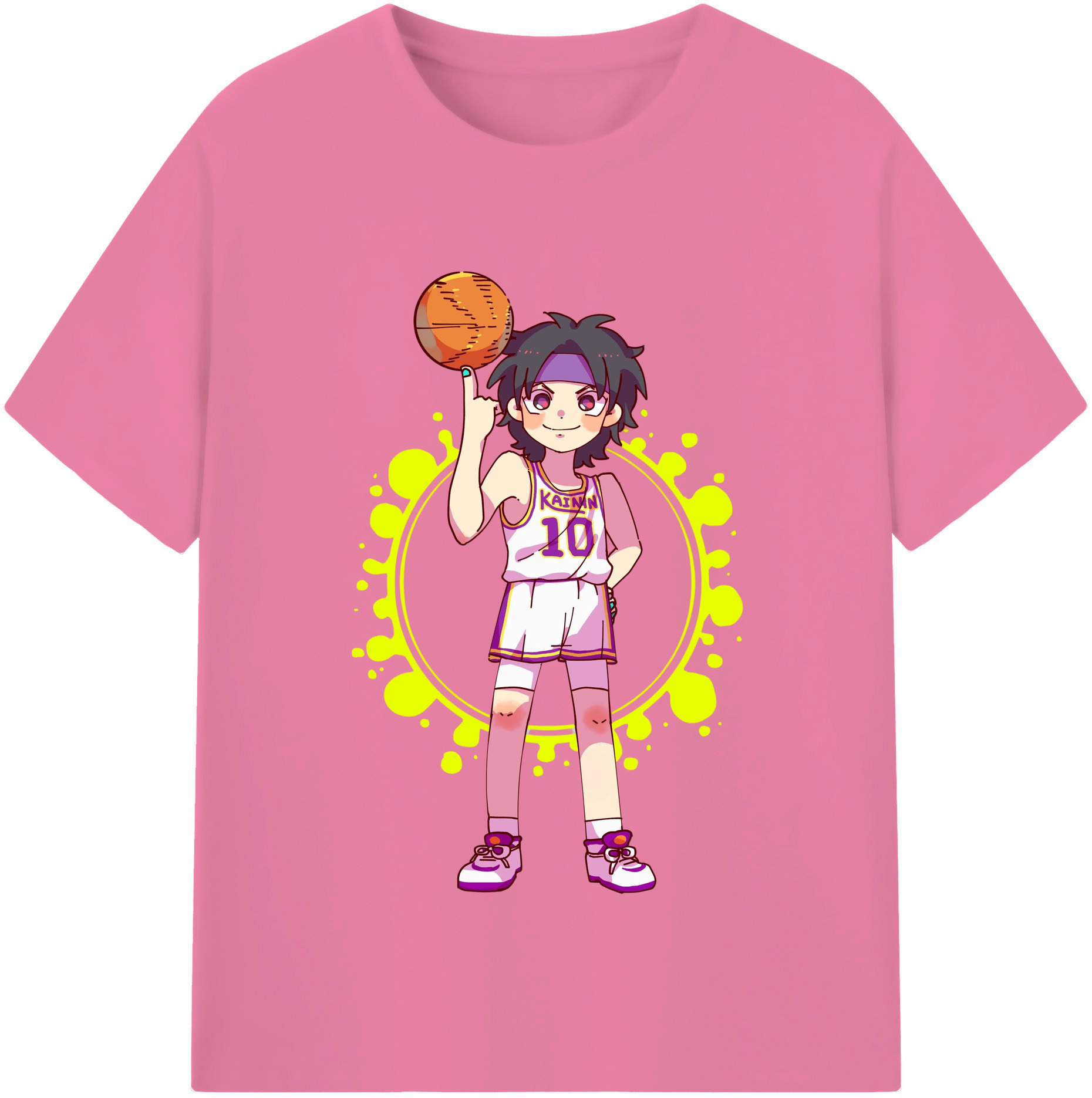 SLAM DUNK／スラムダンク 綿100％半袖Tシャツ（フロントプリント）